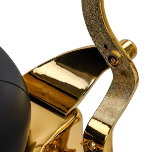 Barber chair Gabbiano Niccolo black with gold base (155917)