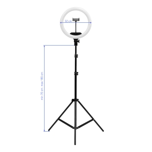 Lamp Ring Light 13"" 36W LED with stand black (131446)
