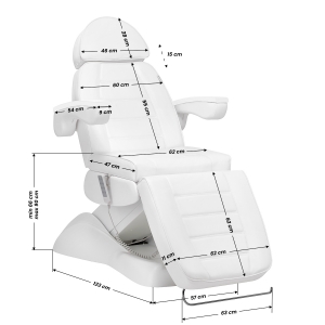 ACTIVESHOP Electric cosmetic chair lux 4m white with a cradle