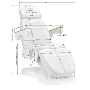 ACTIVESHOP Electric cosmetic chair SILLON Lux 273b 3 motors white