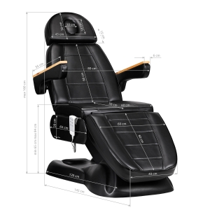 Electric cosmetic chair SILLON Lux 273B 3 actuators black (147259)