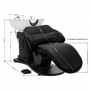 Gabbiano electric hairdressing wash unit TRYCHO black (148168)