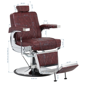 Hair System barber chair BM88066 burgundy (150111)