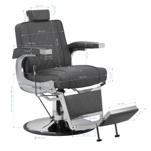 Hair System barber chair BM88066 grey (150112)