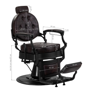 Barber chair Gabbiano President Brown (152034)