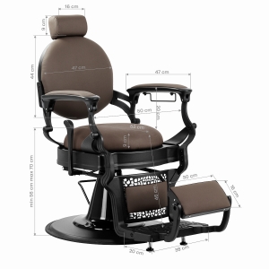 Barber chair Gabbiano Niccolo brown buttonless (153415)