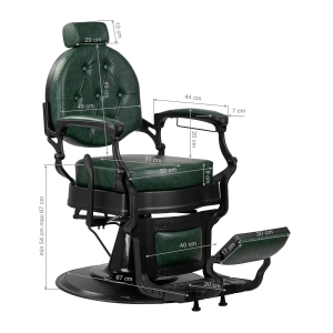 Barber chair Gabbiano President green (153445)