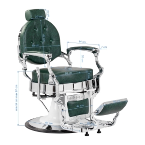 Barber chair Gabbiano President green Chrom (153446)