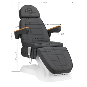 Electric cosmetic chair SILLON Lux 273b 3sil. v2 grey (154386)