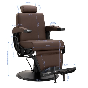 Gabbiano Continental hairdressing chair brown (152036)