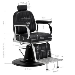 Gabbiano Elias barber chair black (155287)