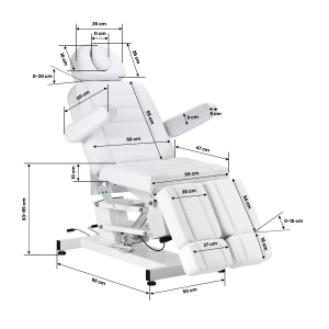 Electric pedicure chair Azzurro 706 1 motor white (154883)