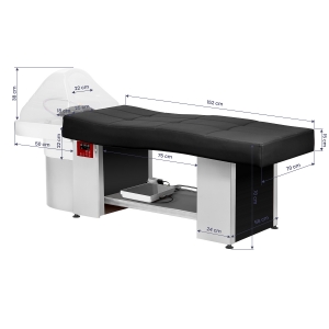Gabbiano Head Spa 017 hair washing bed black (155890)