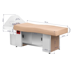 Gabbiano Head Spa 017B hair washing bed beige (155902)