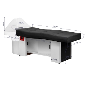 Gabbiano Head Spa 017B hair washing bed black (155889)