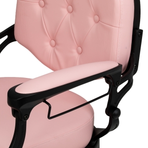 Barber chair Gabbiano President pink with black base (155248)
