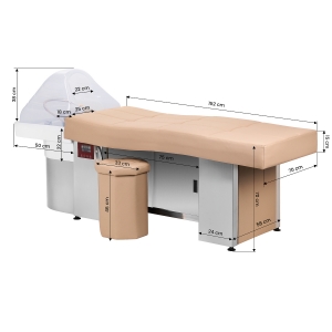 Gabbiano Head Spa 017B hair washing bed beige (152270)