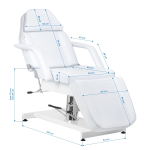 Sillon hydraulic cosmetic chair v2 210 white (151011)