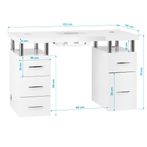 Cosmetic desk MOMO L03 with dust absorber (151032)
