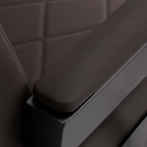 Gabbiano barber chair Bruno with black frame Brown  (153408)