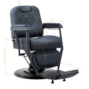 Gabbiano barber chair Bruno with graphite frame Graphite  (153409)