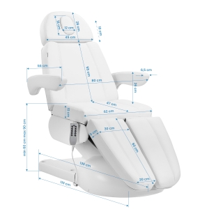 Azzurro Lux electric cosmetic chair pedi 5m white (154880)