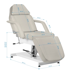 Sillon hydraulic cosmetic chair v2 210 sea salt (154567)