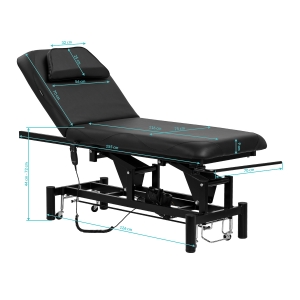 Electric Massage Table Azzurro 684A 1 motor black (155901)