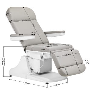Azzurro 891 electric cosmetic chair grey (148294)