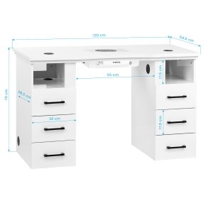 Cosmetic desk MOMO L01 with dust absorber (151026)