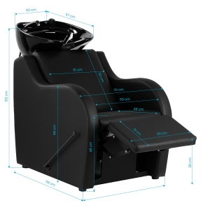 Gabbiano Hairdressing wash unit Carmen black (153420)