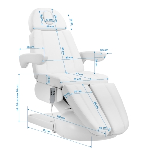Azzurro Lux electric cosmetic chair pedi 3m white (154879)
