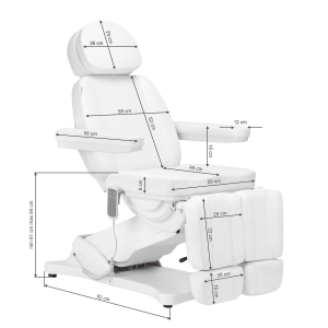 Electric cosmetic chair SILLON CLASSIC 2 motors pedi white (148288)
