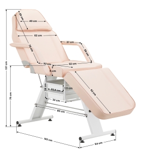 Basic 202 cosmetic chair with trays pink (149594)