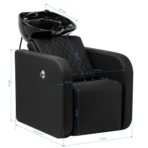 Gabbiano hairdressing wash unit Sylvia black (153418)