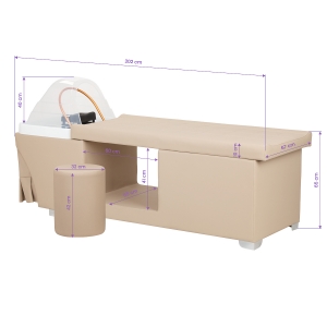 Gabbiano Head Spa Maldives hair washing bed beige (154188)