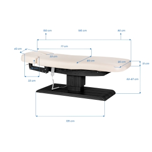 SPA lounger Sillon Relax cream with black base (154686)