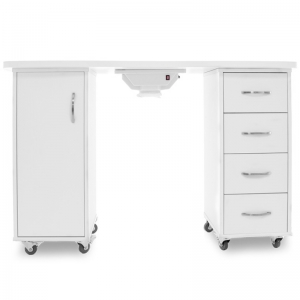 ACTIVESHOP Desk 2027 white two cabinets with an absorber