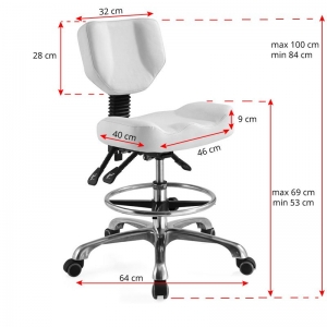ACTIVESHOP Cosmetic stool a-4299 white