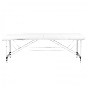 ACTIVESHOP 2-section aluminum folding massage table, comfort, white
