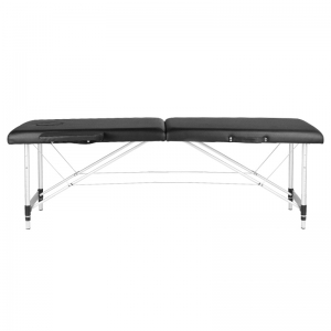 ACTIVESHOP Folding massage table, aluminum, comfort, 2 black segments