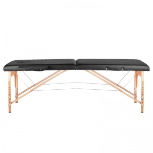 ACTIVESHOP Folding massage table, wood comfort, 2 sections black