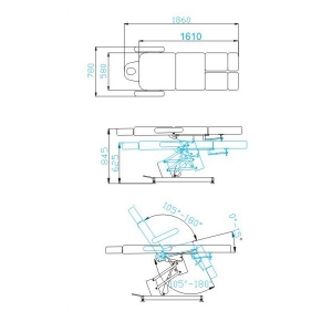 Electric cosmetic chair azzurro 706 pedi 1 strong white (109099)