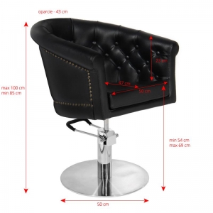 Gabbiano black hairdressing chair (111433)