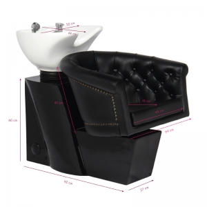 Gabbiano black hairdressing wash unit London (111435)