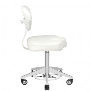 Azzurro 156f bump-up white cosmetic stool (122307)
