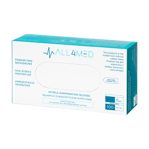 All4med disposable diagnostic nitrile gloves black xs (122621)