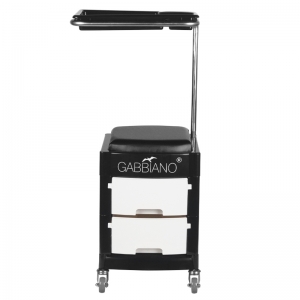 Helper - pedicure stool 16 plus black / white (125885)