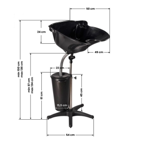 Gabbiano portable barbershop wash unit with ft42-1 tank (125894)