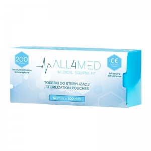 All4med Autoclavable bags 57mm x 100mm 200pcs (126241)